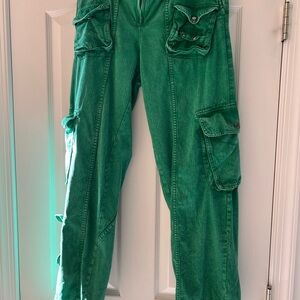 Free People Green Cargo Pants